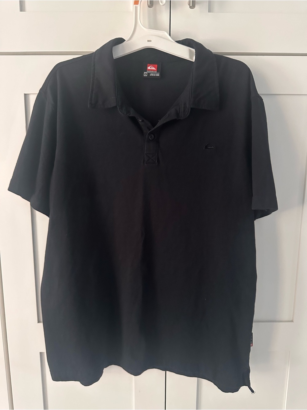 Quiksilver Men's Black Short-Sleeve Polo L